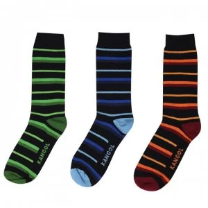Kangol Formal Socks 3 Pack Mens - Multi Stripe