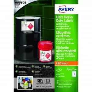 Avery B3427-50 Ultra Resistant Labels 50 sheets - 8 Labels per Sheet