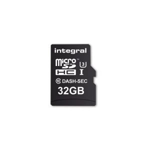 Integral 32GB Micro SD Card MicroSDHC Cl10 U3 R-95 W-60 Mb/S + Adapter Dash & Security Cam