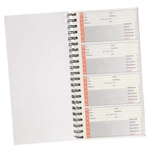 5 Star Office Telephone Message Book Wirebound Carbonless 320 Notes 80 Pages 279x152mm
