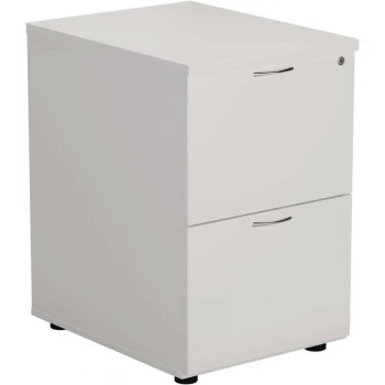 2 Drawer Filing Cabinet - White