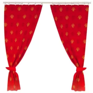 Manchester United Official Curtains (One Size) (Red)