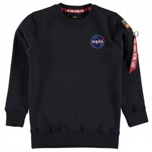 Alpha Industries NASA Badge Crew Neck Sweater - Rep Blue