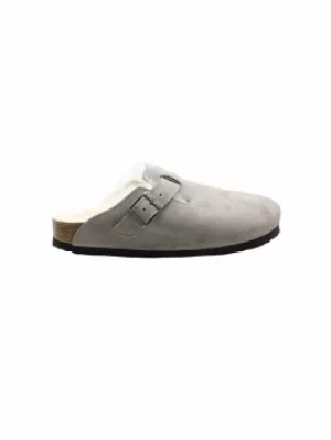 BIRKENSTOCK slippers Women Grey Suede/leather