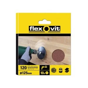 Flexovit Drill Mountable Discs 125mm Assorted (Pack of 10)