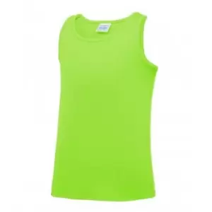 AWDis Childrens/Kids Just Cool Sleeveless Vest Top (5-6 Years) (Electric Green)