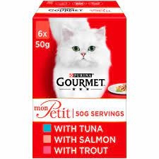 Gourmet Mon Petit Cat Food Pouches Fish 6 x 50g - wilko