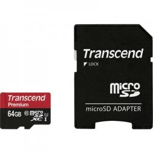 Transcend Premium microSDXC card 64GB Class 10, UHS-I incl. SD adapter