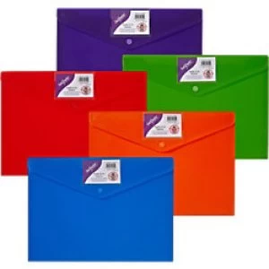 Snopake Rainbow Polyfile E415787 A4 Assorted Pack of 5