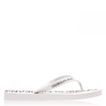 Calvin Klein Jeans Edmur Flip Flops - White/Black