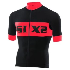 SIXS Bike 3 Luxury Short Sleeve Jersey Black/Red X Large