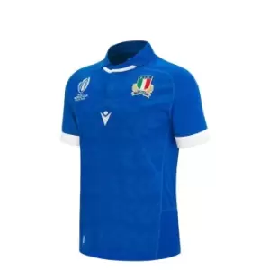 Macron Italy Rugby Home Shirt 2023 2024 Juniors - Blue