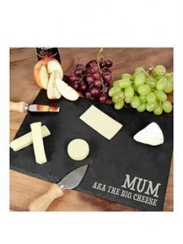Personalised Rustic Slate Cheese Board