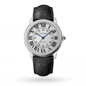 Ronde Solo De Cartier Watch 42mm, Automatic Movement, Steel, Leather