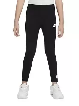 Nike Younger Girls Sport Daisy Legging, Black, Size 5-6 Years, Women