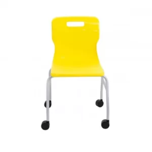 TC Office Titan Move 4 Leg Chair with Castors, Yellow
