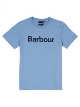 Barbour Boys Short Sleeve Logo T-Shirt - Powder Blue, Powder Blue, Size 14-15 Years