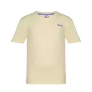 Slazenger Plain T Shirt Junior Boys - Yellow