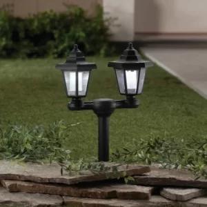 Twin Solar Light Outdoor Traditional Garden Lantern Pathway