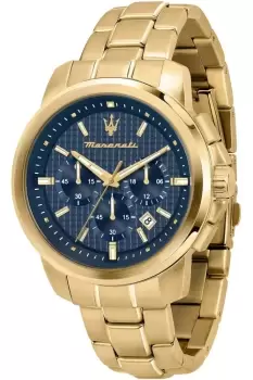 Gents Maserati Successo Ext 44mm Chr Blue Dial Bracelet Yg Watch