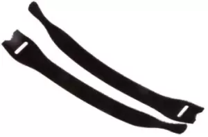 HellermannTyton Black Hook & Loop Cable Tie, 150mm x 12.5 mm