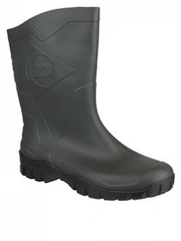 Dunlop Dee Half Wellington Boots - Green, Size 9, Men