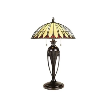 Elstead - 2 Light Table Tiffany Lamp Vintage Bronze, E27