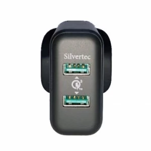 Silvertec 2 Ports Quick Charge 3.0 x 2 Wall Charger QC-W32X-BK - Black