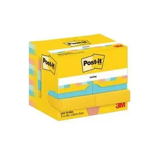 Post-it Notes 38mmx51mm 100 Sheets Beachside Pack of 12 653-12-BEA