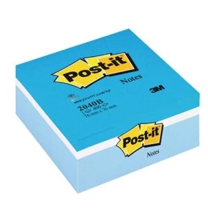 Post it Cube 76 x 76mm Sticky Notes Blue 400 Sheets
