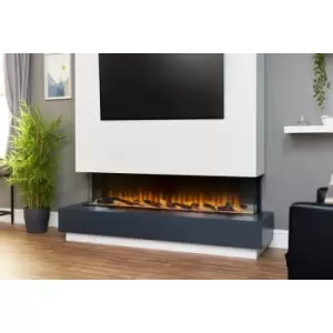 Sahara Electric Inset Wall Fire with Remote Control, 61" - Adam