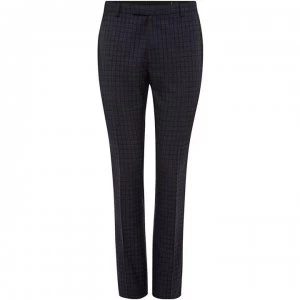 Label Lab Lennox Skinny Fit Lurex Check Suit Trousers - Navy