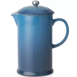 Le Creuset Stoneware Cafetiere With Metal Press Marseille Blue