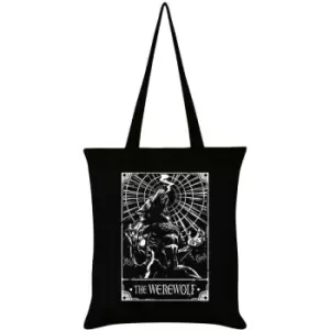 Deadly Tarot The Werewolf Tote Bag (One Size) (Black/White) - Black/White