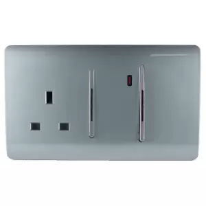 Trendi Switch 45Amp Cooker Switch and Socket in Cool Grey