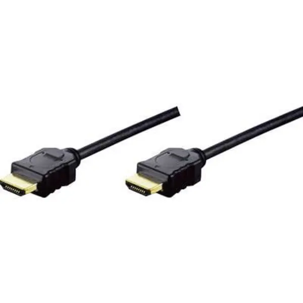 Digitus HDMI Cable HDMI-A plug, HDMI-A plug 5m Black AK-330114-050-S gold plated connectors, Ultra HD (4k) HDMI HDMI cable AK-330114-050-S