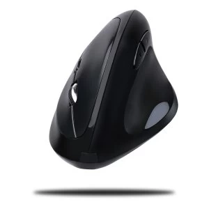 Adesso - IMouse Wireless Vertical Ergonomic Programmable 4800dpi Optical Mouse - Black