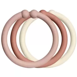 BIBS Loops hanging rings Blush / Woodchuck / Ivory 12 pc