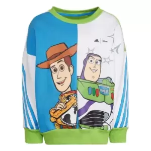 adidas x Disney Toy Story Crew Sweatshirt Kids - Pulse Blue / Semi Solar Green