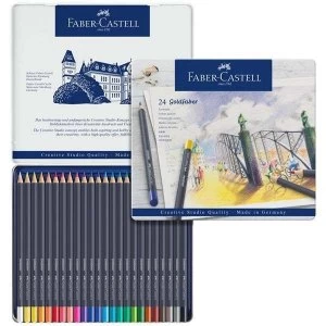 Faber Castell Goldfaber Colour Pencil Set Tin Of 24