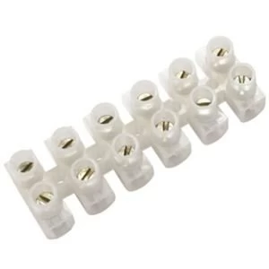 BQ White 30A 6 Way Cable Connector Strip