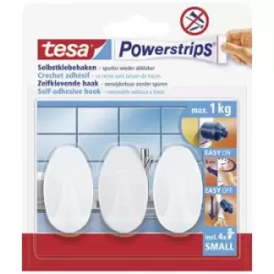tesa POWERSTRIPS Powerstrips Hooks oval white White Content: 3 pc(s)