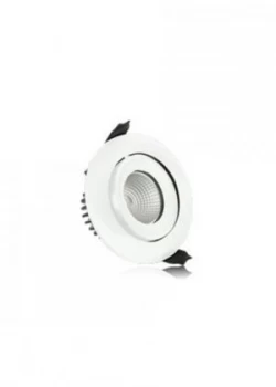 Integral Lux Fire 92mm cut-out IP65 Fire Rated Tiltable Downlight 6W 40W 4000K 430lm 36 deg beam angle Non-Dimmable