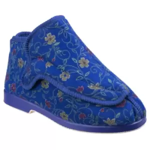 GBS Rhona Ladies Extra Wide Fit Slipper / Womens Slippers (4 UK) (Blue)