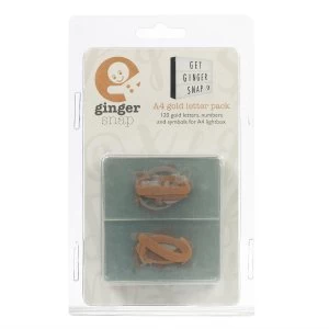Gingersnap Spare A4 Light Box Letter Pack - Gold
