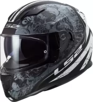 LS2 FF320 Stream Evo Throne Helmet, black-grey-silver Size M black-grey-silver, Size M