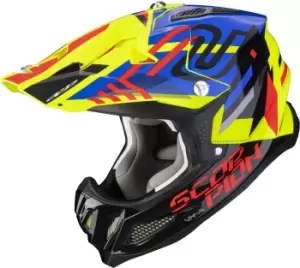 Scorpion VX-22 Air Neox Motocross Helmet, blue-yellow, Size S, blue-yellow, Size S