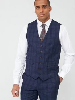 Skopes Standard Minworth Waistcoat - Blue Check