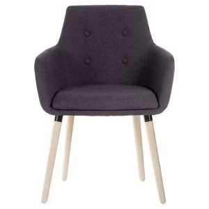 Teknik 4 Legged Soft Padded Office Chair - Graphite
