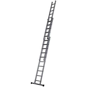 Werner Professional 7.44m 3 Section Aluminium Extension Ladder